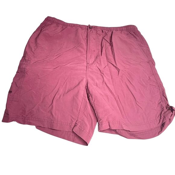 Tommy Bahama Men's Elastic Waistband Mesh Lined Cargo Swim Trunks Pink Medium - Picture 1 of 10